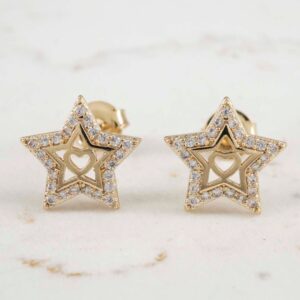 TOPO CORAZÓN ESTRELLA CIRCONES CIRCONES RODEADO