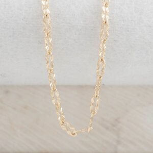 CADENA AROS CRUZADOS DESTELLO 2MM - 45CM