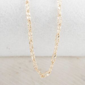 CADENA AROS CRUZADOS DESTELLO 2MM - 60CM