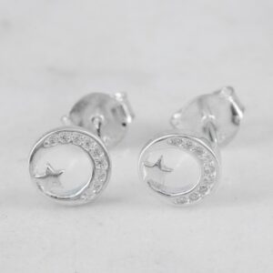 TOPO LUNA CIRCONES Y ESTRELLA